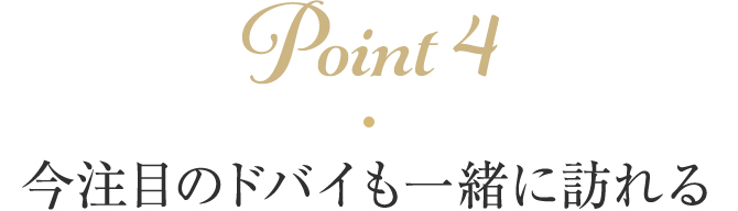 Point4 今注目のドバイも一緒に訪れる